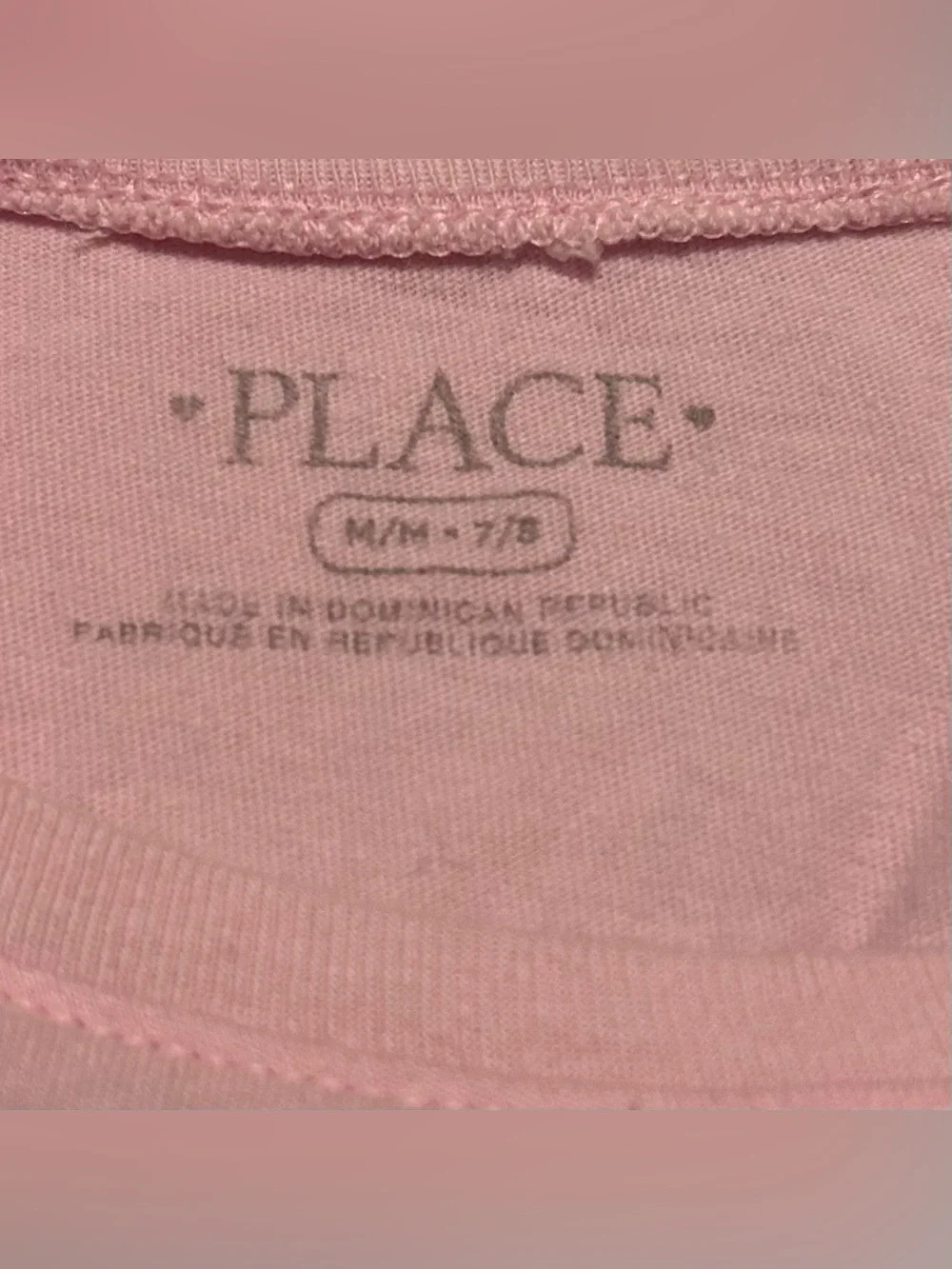 The Children's Place Pink Skeleton Heart Hands Graphic Tee Size M (7/8)
